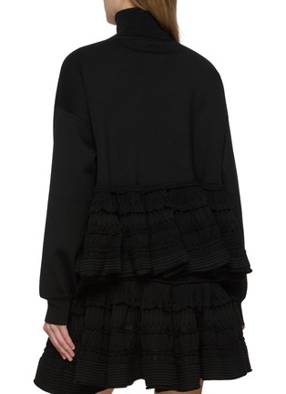 Back View - Click To Enlarge - ALAÏA - Long Sleeve Peplum Top