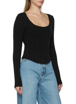 Front View - Click To Enlarge - ALAÏA - Corset Knit Top