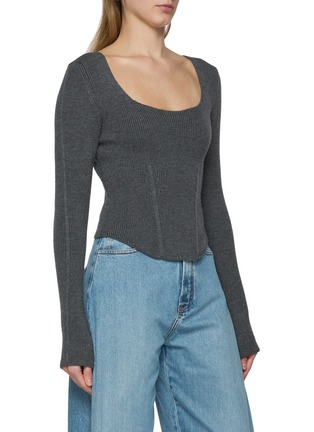 Front View - Click To Enlarge - ALAÏA - Corset Knit Top