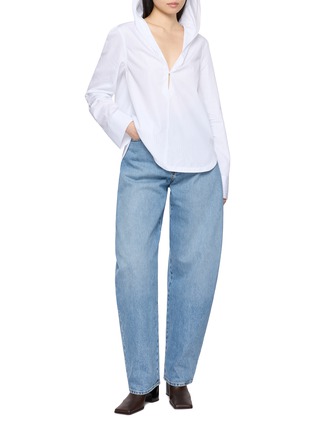 Figure View - Click To Enlarge - ALAÏA - Hooded Cotton Shirt