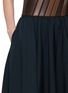  - ALAÏA - Leather Panel Waistband Wool Skirt