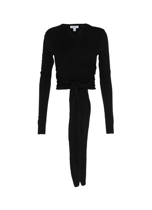 Main View - Click To Enlarge - ALAÏA - Long Sleeve Wrapped Knit Top