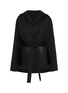 Main View - Click To Enlarge - ALAÏA - Wrap Tie Waist Wool Leather Jacket