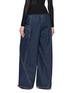 Back View - Click To Enlarge - ALAÏA - Ribbed Waistband Raw Cotton Denim Track Pants