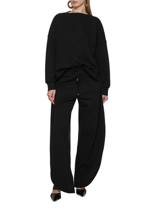 Figure View - Click To Enlarge - ALAÏA - Petal Cotton Fleece Jogger Pants