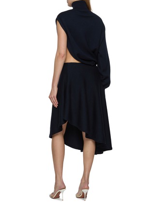 Back View - Click To Enlarge - ALAÏA - Cut Out Wool Dress