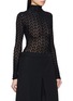 Front View - Click To Enlarge - ALAÏA - High Neck Lace Bodysuit