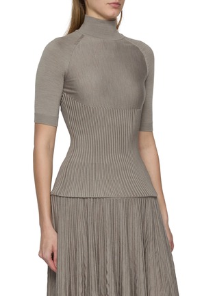 Front View - Click To Enlarge - ALAÏA - Ribbed Knit Top