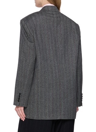 Back View - Click To Enlarge - BOWTE - Double Breasted Wool Herringbone Blazer