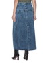 Back View - Click To Enlarge - BOWTE - Front Peplum Voluminous Denim Maxi Skirt