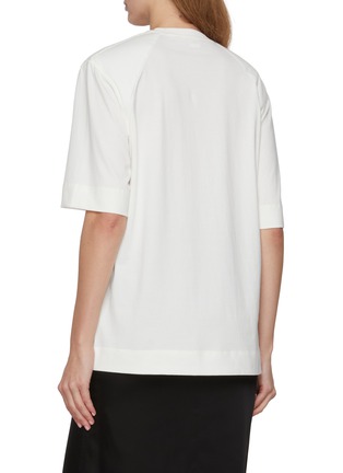 Back View - Click To Enlarge - BOWTE - Padded Shoulder Raglan Sleeve Cotton T-Shirt