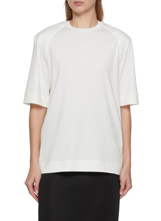 Main View - Click To Enlarge - BOWTE - Padded Shoulder Raglan Sleeve Cotton T-Shirt