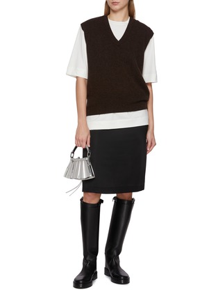 Figure View - Click To Enlarge - BOWTE - Padded Shoulder Raglan Sleeve Cotton T-Shirt