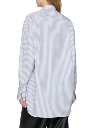 Back View - Click To Enlarge - BOWTE - Oversized Striped Cotton Shirt