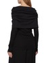 Back View - Click To Enlarge - BOWTE - Cape Detail Long Sleeve Cotton Silk Top