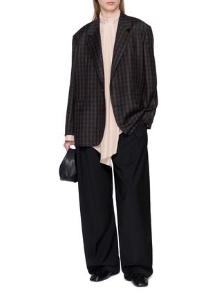 Figure View - Click To Enlarge - BOWTE - Knot Collar Detail Blouse