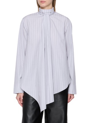 Main View - Click To Enlarge - BOWTE - Knot Collar Detail Cotton Blouse