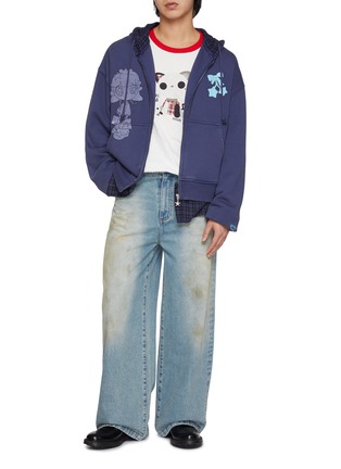 Detail View - Click To Enlarge - GOODBAI - x Lane Crawford Bow Appliqué Printed Zip Up Jacket