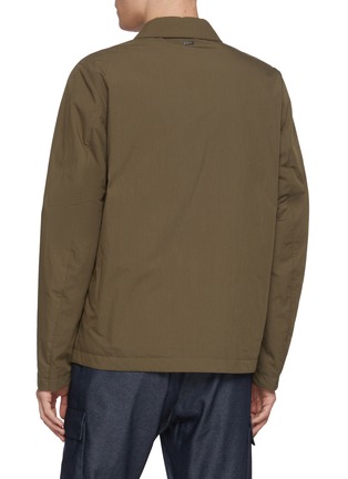 Back View - Click To Enlarge - HERNO - Crinkled Shirt Jacket