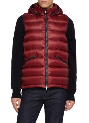 Main View - Click To Enlarge Main View - Click To Enlarge - HERNO - Zipped Hooded Ultralight Puffer Vest