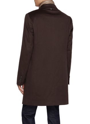 Back View - Click To Enlarge - HERNO - Detachable Quilted Bib Cashmere Coat