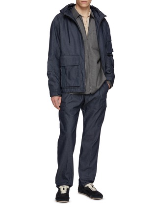 Figure View - Click To Enlarge - HERNO - Hooded Multi Pocket Jacket