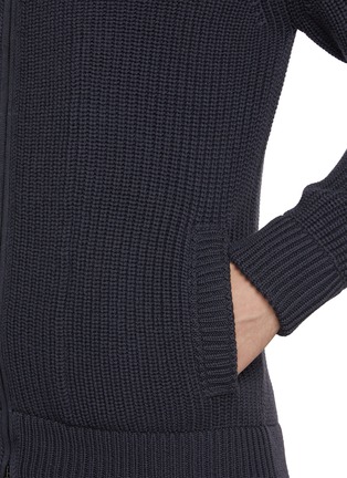  - HERNO - Hooded Wool Knit Cardigan