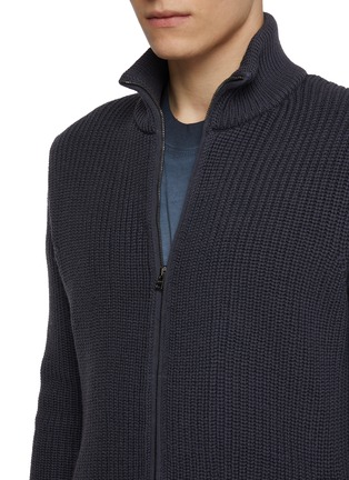  - HERNO - Hooded Wool Knit Cardigan