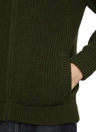  - HERNO - Hooded Wool Knit Cardigan