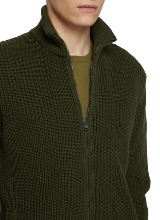  - HERNO - Hooded Wool Knit Cardigan