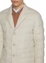  - HERNO - Single Breasted Quilted Cashmere Silk Blend Ultralight Blazer