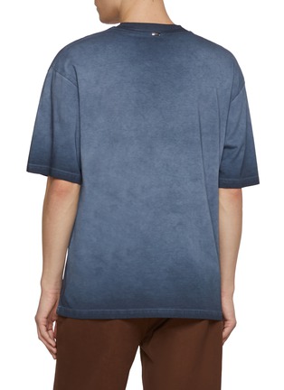 Back View - Click To Enlarge - HERNO - Garment Dyed Embroidered Logo Cotton T-Shirt
