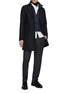 Figure View - Click To Enlarge - HERNO - Single Breasted Notch Lapel Herringbone Coat