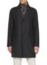 Main View - Click To Enlarge - HERNO - Single Breasted Notch Lapel Herringbone Coat