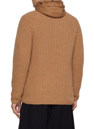 Back View - Click To Enlarge - HERNO - Hooded Wool Knit Cardigan
