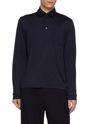 Main View - Click To Enlarge Main View - Click To Enlarge - HERNO - Long Sleeve Wool Polo Top