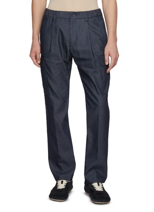 Main View - Click To Enlarge Main View - Click To Enlarge - HERNO - Dark Wash Denim Cargo Pants