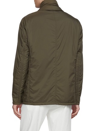 Back View - Click To Enlarge - HERNO - Detachable Bib Single Breasted Puffer Blazer