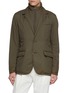 Main View - Click To Enlarge Main View - Click To Enlarge - HERNO - Detachable Bib Single Breasted Puffer Blazer