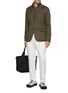 Figure View - Click To Enlarge - HERNO - Detachable Bib Single Breasted Puffer Blazer