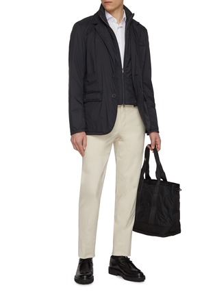 Figure View - Click To Enlarge - HERNO - Single Breasted Puffer Blazer