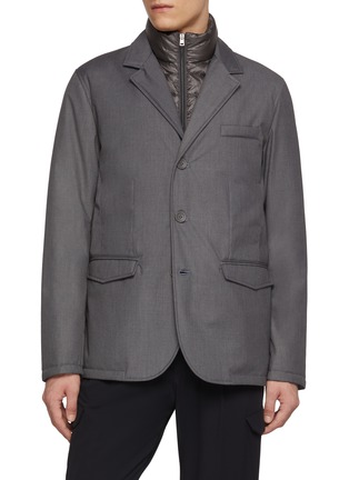 Main View - Click To Enlarge Main View - Click To Enlarge - HERNO - Single Breasted Notch Lapel Blazer