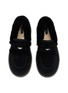 Detail View - Click To Enlarge - UGG - X sacai Flat Platform Suede Shearling Loafers