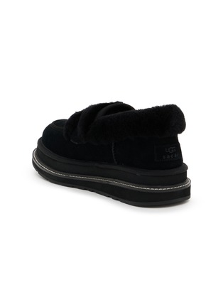  - UGG - X sacai Flat Platform Suede Shearling Loafers