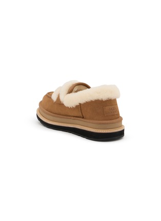  - UGG - X sacai Flat Platform Suede Shearling Loafers