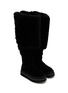 Detail View - Click To Enlarge - UGG - X sacai Flat Thigh High Suede Shearling Boots