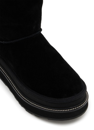 Detail View - Click To Enlarge - UGG - X sacai Flat Thigh High Suede Shearling Boots