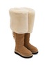 Detail View - Click To Enlarge - UGG - X sacai Flat Thigh High Suede Shearling Boots