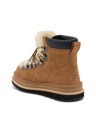 - UGG - X sacai Flat Platform Ankle Suede Shearling Hiker Boots