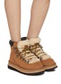 Figure View - Click To Enlarge - UGG - X sacai Flat Platform Ankle Suede Shearling Hiker Boots